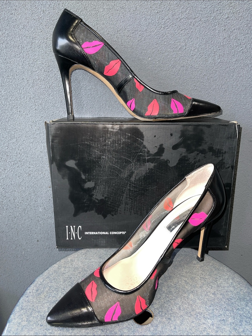 INC International Concepts Kanaa Lip Heels SZ 10